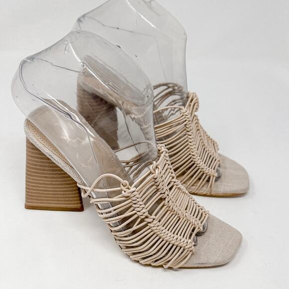 Sam Edelman Laurette Cream Block Heel Slip On Sandals, NEW, Size 5.5 MSRP $140 - Picture 5 of 9